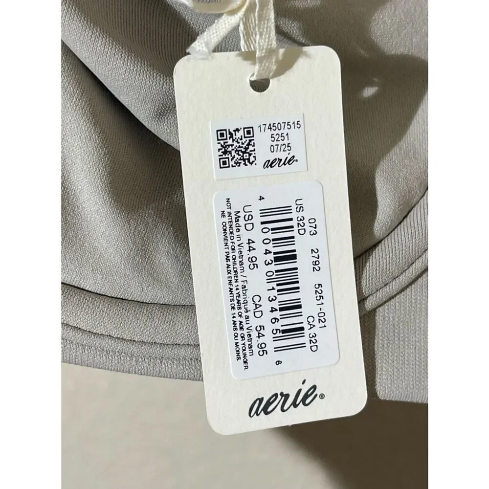 aerie Taupe Stretch Underwire Bralette